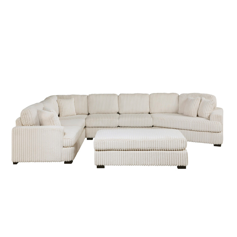 Homelegance 9623BE*52LRU 5 pc Sectional with Right Cuddler and Ottoman IMAGE 2
