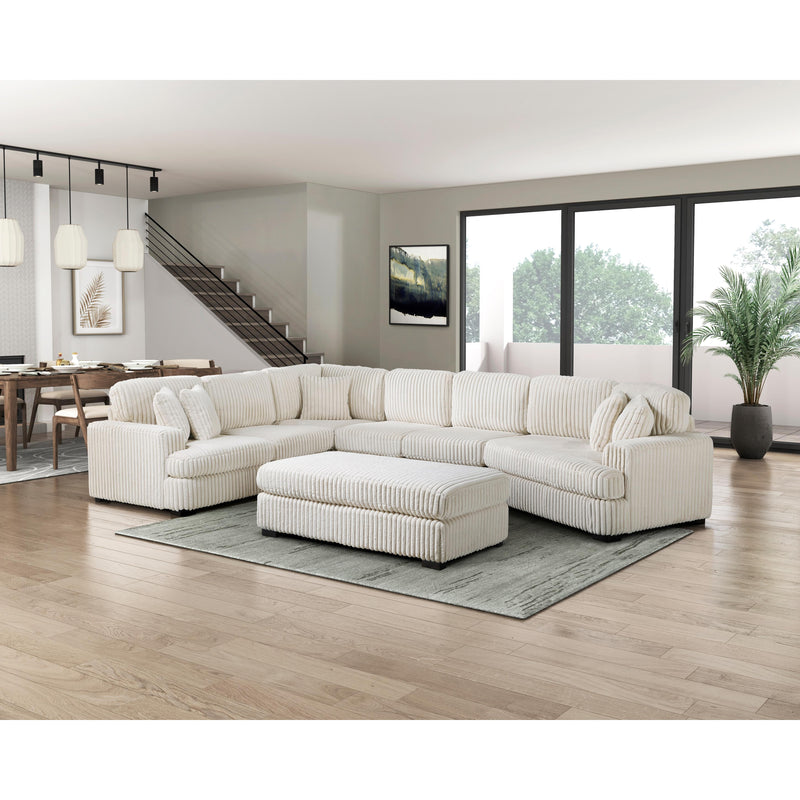 Homelegance 9623BE*52LRU 5 pc Sectional with Right Cuddler and Ottoman IMAGE 9