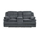 Homelegance Goodland 9577DG-2 Double Reclining Love Seat with Center Console IMAGE 1