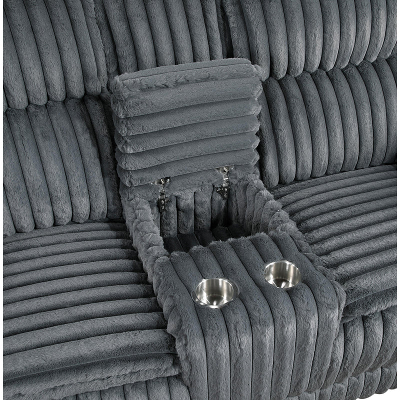 Homelegance Goodland 9577DG-2 Double Reclining Love Seat with Center Console IMAGE 5