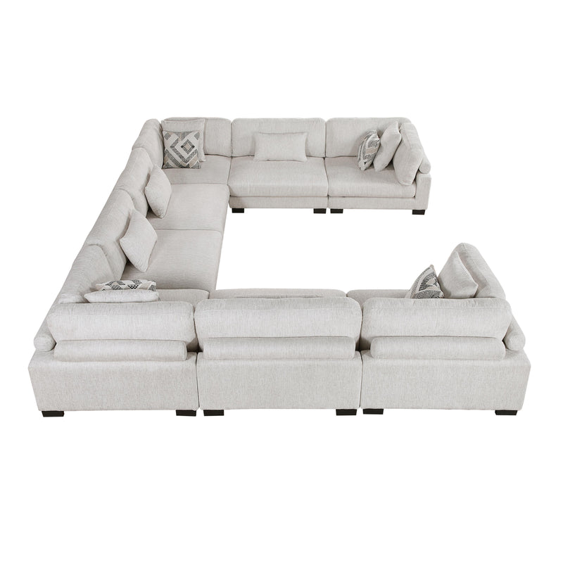 Homelegance Tinley 9555BEG*84CR4AC 8 pc Modular Sectional IMAGE 3