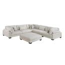 Homelegance Tinley 9555BEG*63CR2ACOT 6 pc Modular Sectional with Ottoman IMAGE 1
