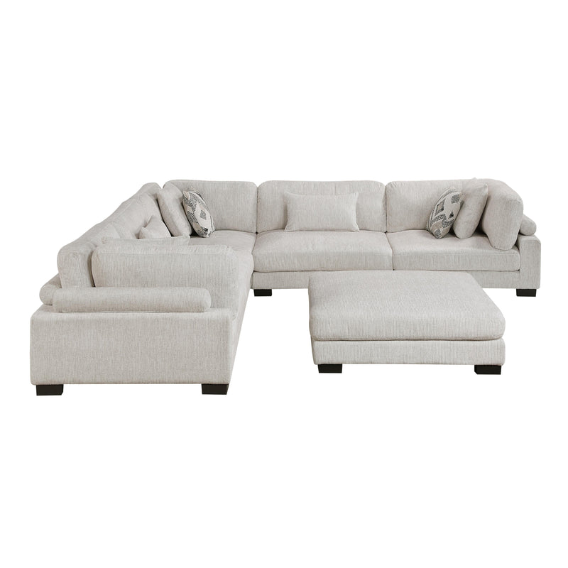 Homelegance Tinley 9555BEG*63CR2ACOT 6 pc Modular Sectional with Ottoman IMAGE 2