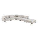 Homelegance Tinley 9555BEG*62CR3ACOT 6 pc Modular Sectional with Ottoman IMAGE 1