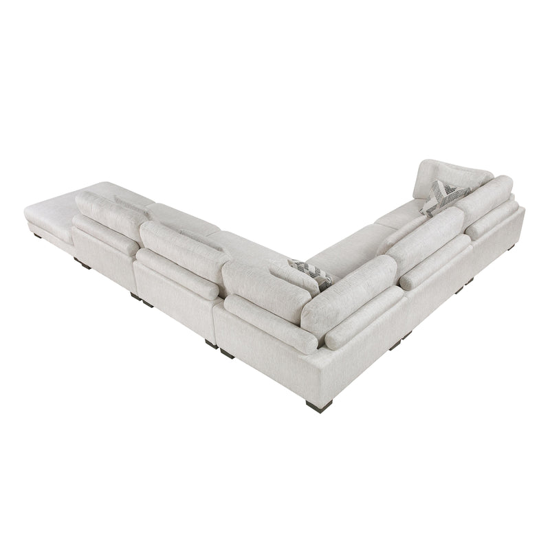 Homelegance Tinley 9555BEG*62CR3ACOT 6 pc Modular Sectional with Ottoman IMAGE 7