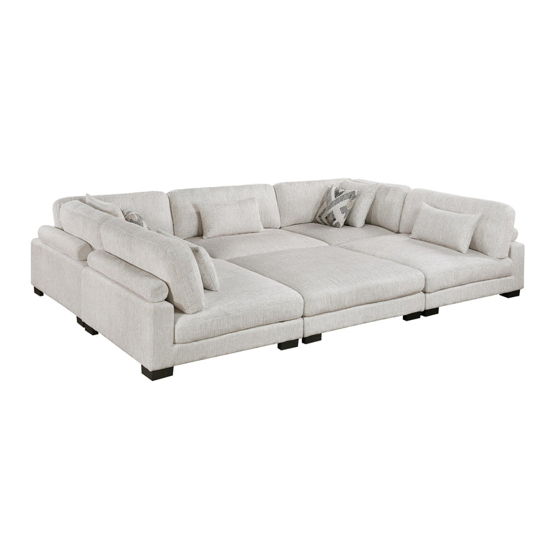 Homelegance Tinley 9555BEG*62CR3ACOT 6 pc Modular Sectional with Ottoman IMAGE 9