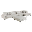 Homelegance Tinley 9555BEG*5CR2ACVCOT 5 pc Modular Sectional with Chaise and Ottoman IMAGE 1