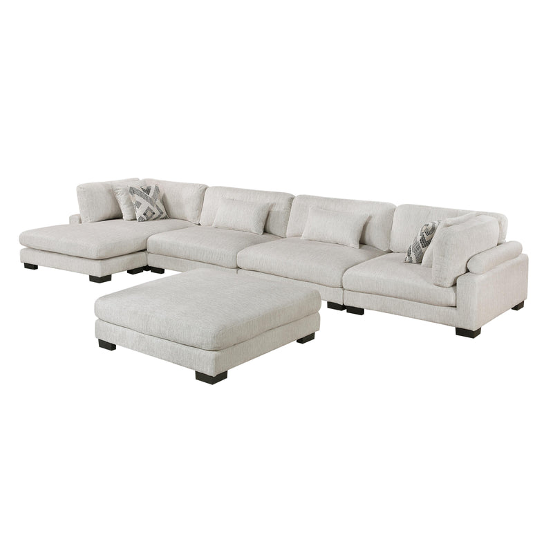 Homelegance Tinley 9555BEG*5CR2ACVCOT 5 pc Modular Sectional with Chaise and Ottoman IMAGE 2
