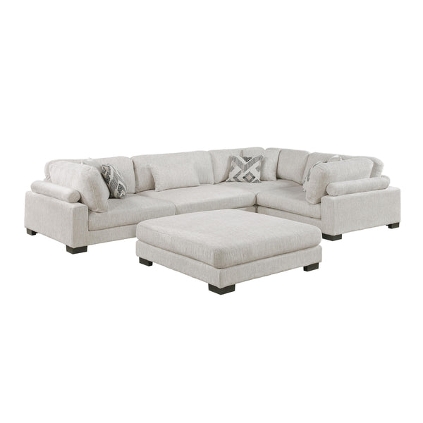 Homelegance Tinley 9555BEG*53CRACOT 5 pc Modular Sectional with Ottoman IMAGE 1