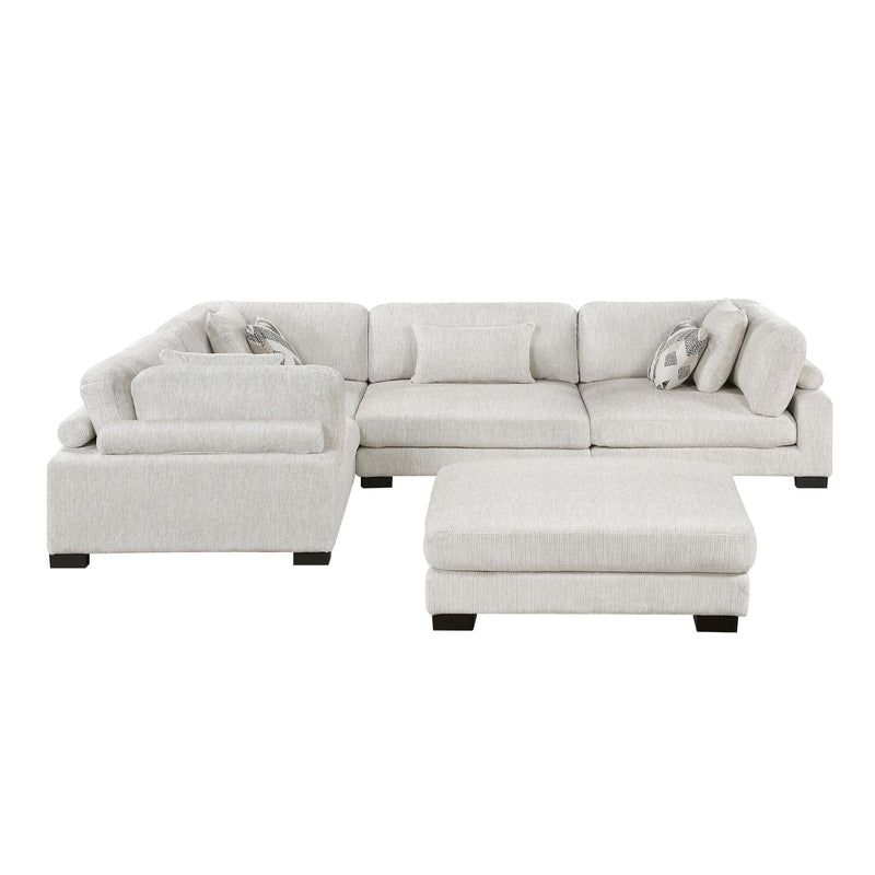 Homelegance Tinley 9555BEG*53CRACOT 5 pc Modular Sectional with Ottoman IMAGE 4