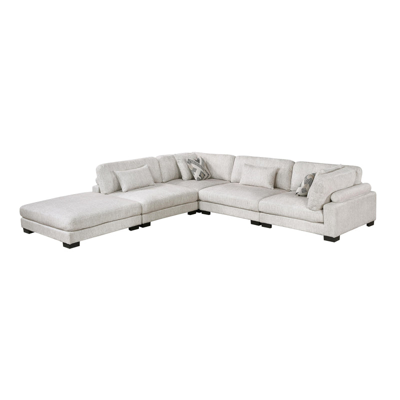 Homelegance Tinley 9555BEG*52CR2ACOT 5 pc Modular Sectional with Ottoman IMAGE 2