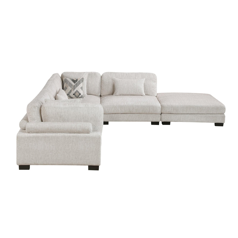 Homelegance Tinley 9555BEG*52CR2ACOT 5 pc Modular Sectional with Ottoman IMAGE 3