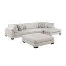 Homelegance Tinley 9555BEG*4CRACVCOT 4 pc Modular Sectional with Chaise and Ottoman IMAGE 1