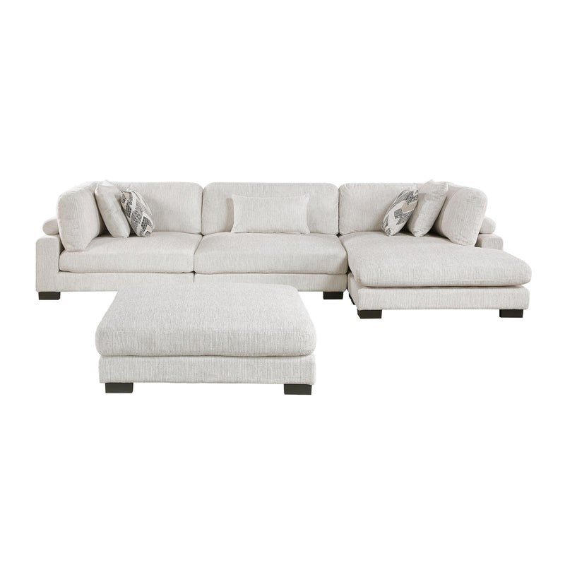 Homelegance Tinley 9555BEG*4CRACVCOT 4 pc Modular Sectional with Chaise and Ottoman IMAGE 3