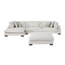 Homelegance Tinley 9555BEG*4CRACVCOT 4 pc Modular Sectional with Chaise and Ottoman IMAGE 4