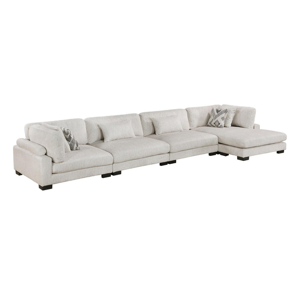 Homelegance Tinley 9555BEG*4CR2ACVC 4 pc Modular Sectional with Chaise IMAGE 1