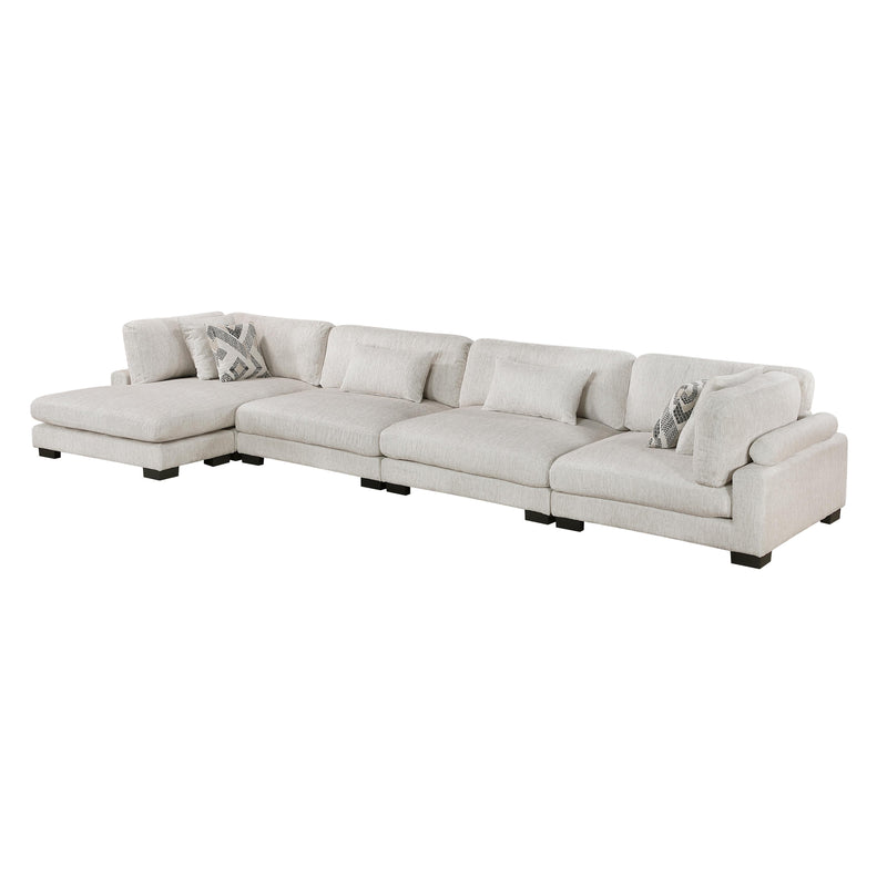 Homelegance Tinley 9555BEG*4CR2ACVC 4 pc Modular Sectional with Chaise IMAGE 2
