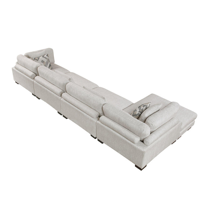 Homelegance Tinley 9555BEG*4CR2ACVC 4 pc Modular Sectional with Chaise IMAGE 8