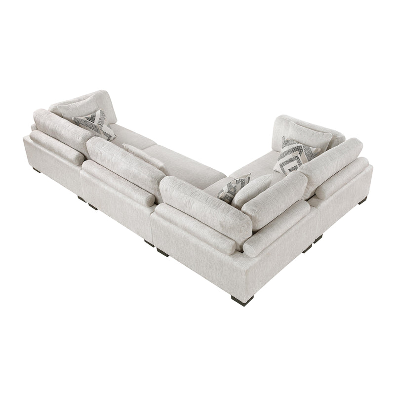 Homelegance Tinley 9555BEG*43CRAC 4 pc Modular Sectional IMAGE 8