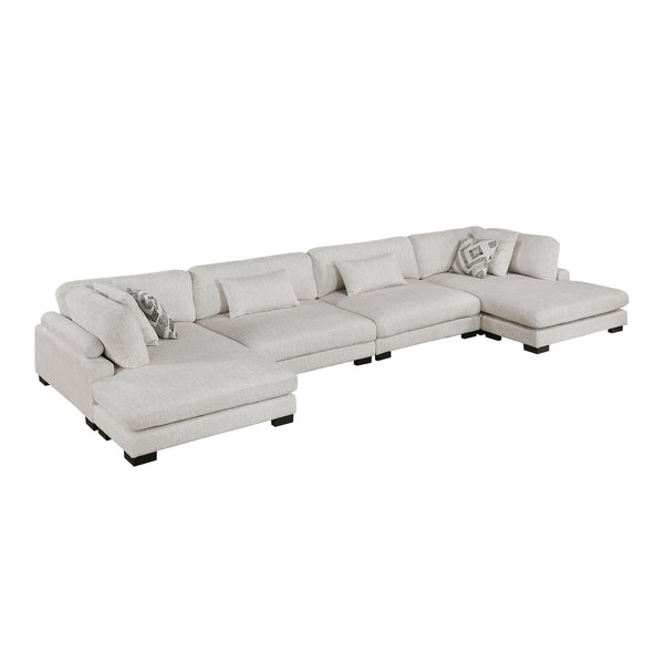 Homelegance Tinley 9555BEG*42AC2VC 4 pc Modular Sectional with Chaise IMAGE 1