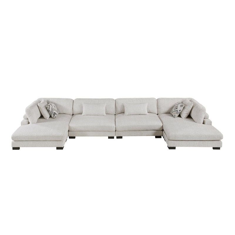 Homelegance Tinley 9555BEG*42AC2VC 4 pc Modular Sectional with Chaise IMAGE 2