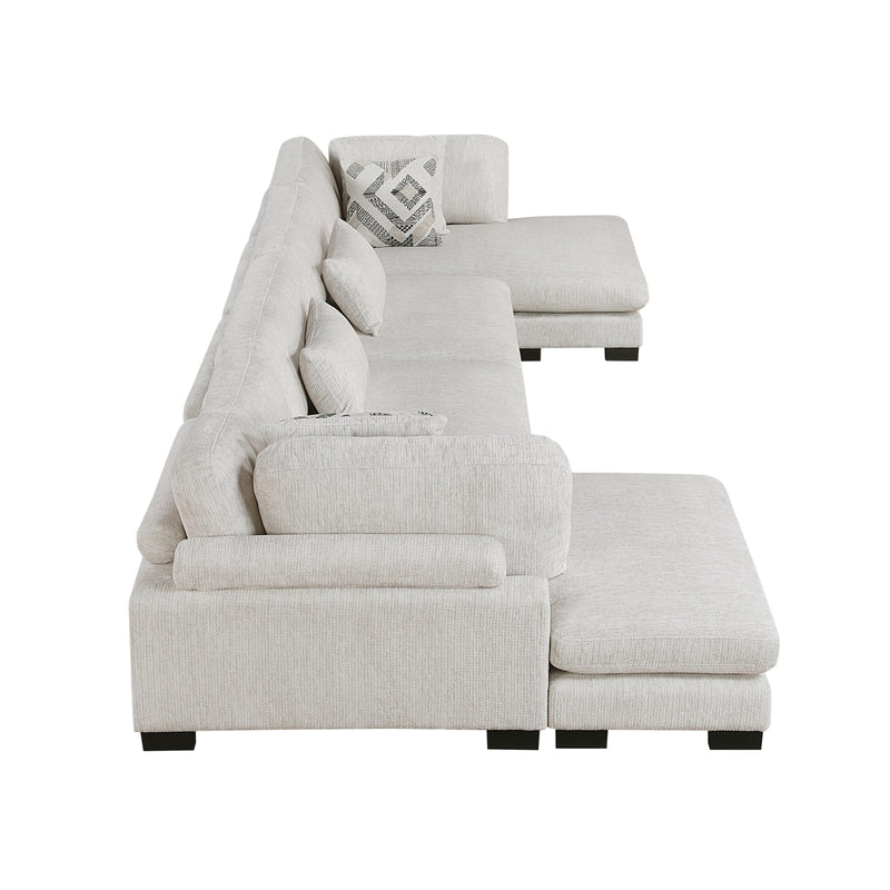 Homelegance Tinley 9555BEG*42AC2VC 4 pc Modular Sectional with Chaise IMAGE 3