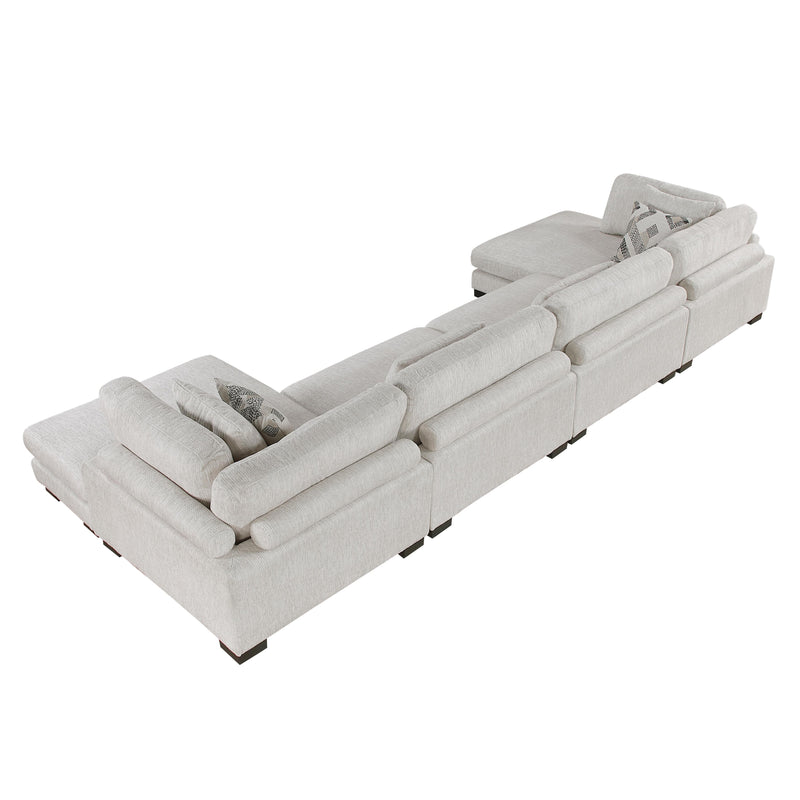 Homelegance Tinley 9555BEG*42AC2VC 4 pc Modular Sectional with Chaise IMAGE 4