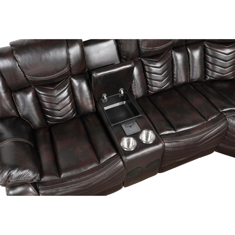 Homelegance Ramone 9508DB*SCPW 3 pc Power Reclining Sectional with Speakers, Subwoofer and LED Lighting IMAGE 11