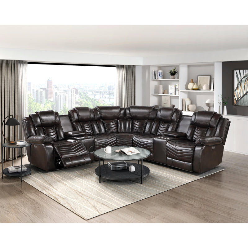 Homelegance Ramone 9508DB*SCPW 3 pc Power Reclining Sectional with Speakers, Subwoofer and LED Lighting IMAGE 15