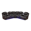 Homelegance Ramone 9508DB*SCPW 3 pc Power Reclining Sectional with Speakers, Subwoofer and LED Lighting IMAGE 2