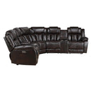 Homelegance Ramone 9508DB*SCPW 3 pc Power Reclining Sectional with Speakers, Subwoofer and LED Lighting IMAGE 3