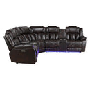 Homelegance Ramone 9508DB*SCPW 3 pc Power Reclining Sectional with Speakers, Subwoofer and LED Lighting IMAGE 4