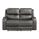Homelegance Pagosa 9601GY-2 Double Reclining Love Seat IMAGE 1