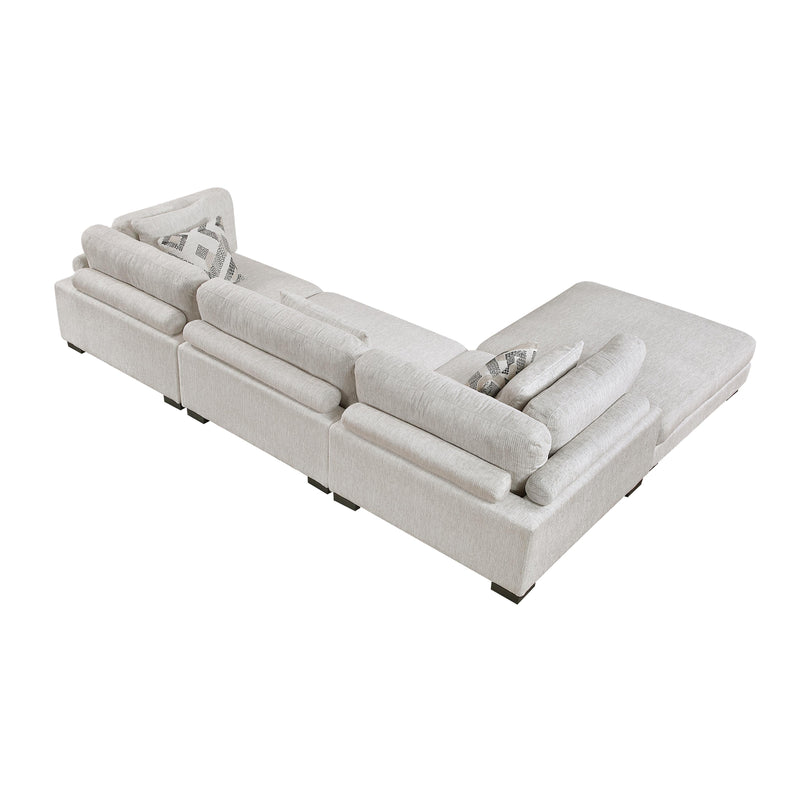 Homelegance Tinley 9555BEG*42CRACOT 4 pc Modular Sectional with Ottoman IMAGE 10