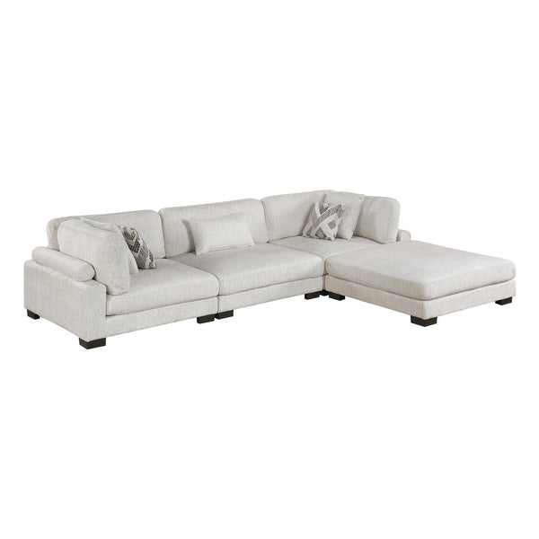 Homelegance Tinley 9555BEG*42CRACOT 4 pc Modular Sectional with Ottoman IMAGE 1