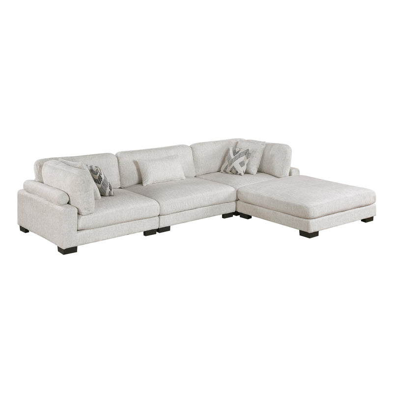 Homelegance Tinley 9555BEG*42CRACOT 4 pc Modular Sectional with Ottoman IMAGE 1
