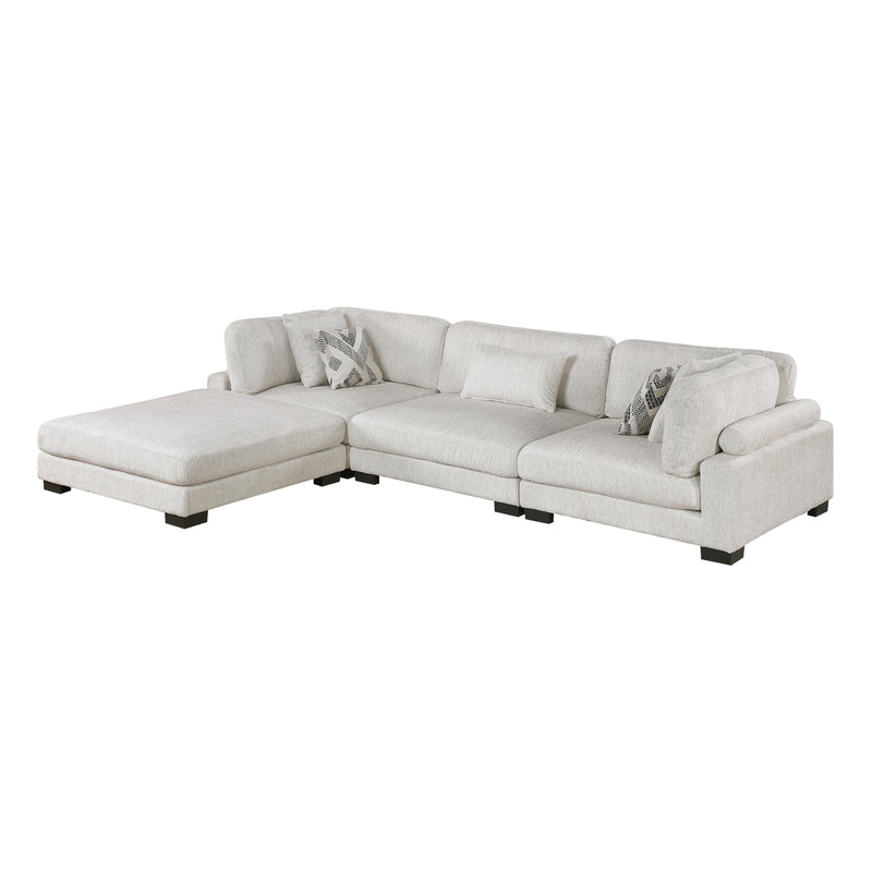 Homelegance Tinley 9555BEG*42CRACOT 4 pc Modular Sectional with Ottoman IMAGE 2