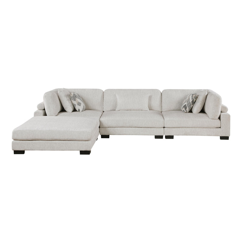 Homelegance Tinley 9555BEG*42CRACOT 4 pc Modular Sectional with Ottoman IMAGE 4