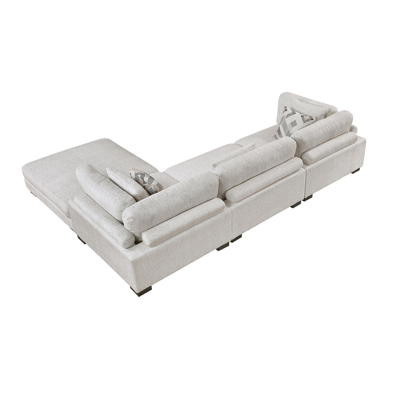 Homelegance Tinley 9555BEG*42CRACOT 4 pc Modular Sectional with Ottoman IMAGE 9