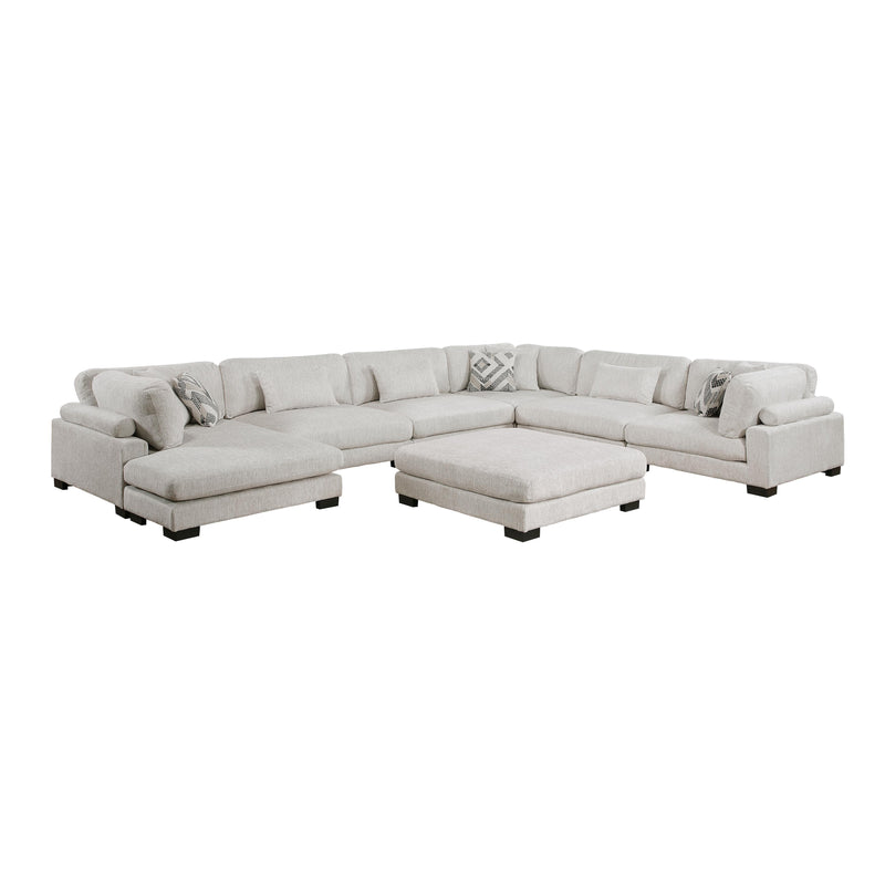Homelegance Tinley 9555BEG*72CR3ACVCOT 7 pc Modular Sectional with Ottoman IMAGE 2