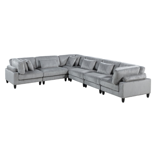 Homelegance 9688GY*63CR3AC 6 pc Modular Sectional IMAGE 1