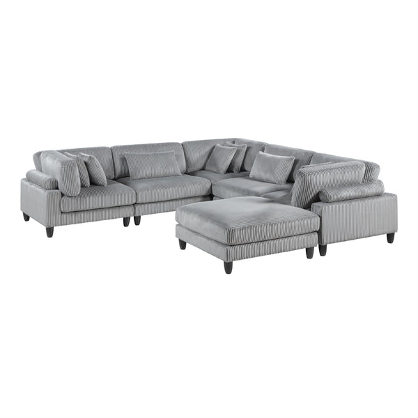 Homelegance 9688GY*63CR2ACOT 6 pc Modular Sectional IMAGE 1