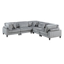 Homelegance 9688GY*53CR2AC 5 pc Modular Sectional IMAGE 1