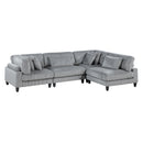 Homelegance 9688GY*42CR2AC 4 pc Modular Sectional IMAGE 1