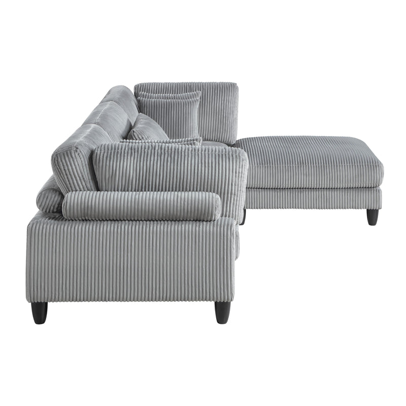 Homelegance 9688GY*42CRACOT 4 pc Modular Sectional with Otttoman IMAGE 3