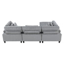 Homelegance 9688GY*42CRACOT 4 pc Modular Sectional with Otttoman IMAGE 5