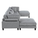 Homelegance 9688GY*62CR2AC2OT 6 pc Modular Sectional with Ottomans IMAGE 4