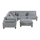 Homelegance 9688GY*62CR3ACOT 6 pc Modular Sectional with Ottoman IMAGE 2