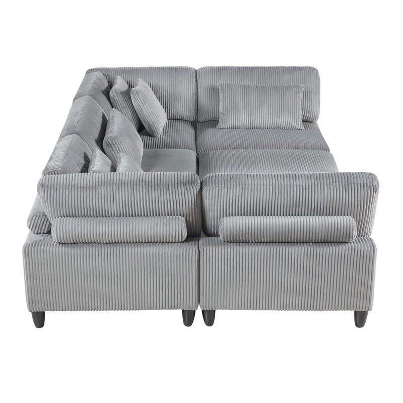 Homelegance 9688GY*62CR3ACOT 6 pc Modular Sectional with Ottoman IMAGE 6