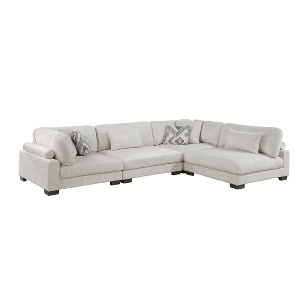 Homelegance Tinley 9555BEG*42CR2AC 4 pc Modular Sectional IMAGE 1